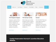 Tablet Screenshot of familypreservationoutreach.com